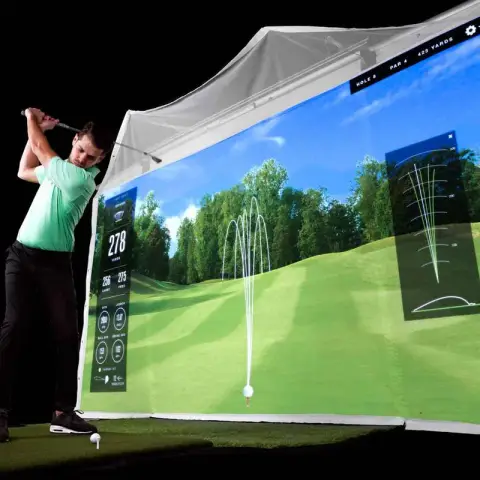 HomeCourse Pro Retractable Golf Simulator Screen